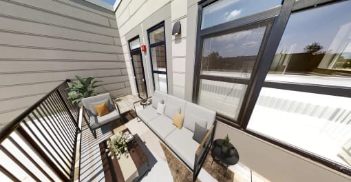 Private Patio at 28 Austin, Newton, MA 02460