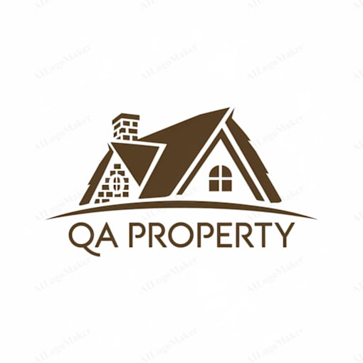 A logo for QA Property featuring a stylized house.