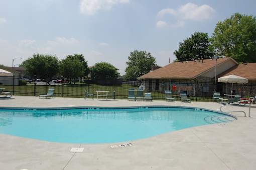 Blue Cool Swimming Pool at Black Hawk Apartments, Indiana