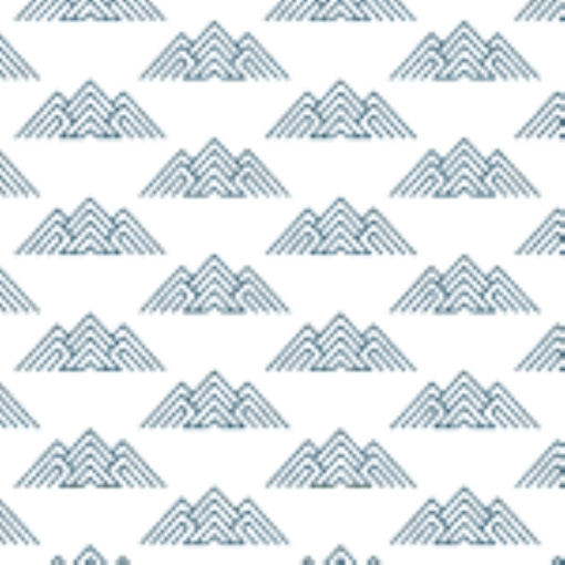 The image is a pattern of blue mountain shapes on a black background.