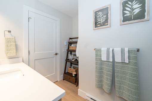 Bathroom with a Towel Rack at Woodland Place Apartments, British Columbia, L4H 3P6