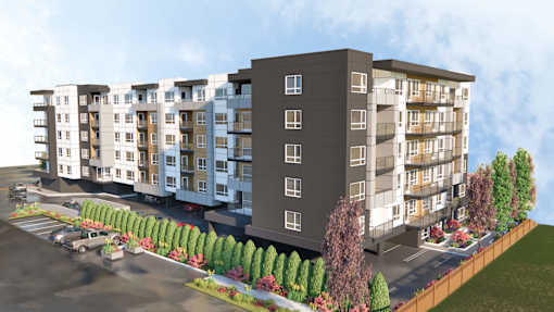 Property Building Exterior at Woodland Place Apartments, Langford, British Columbia