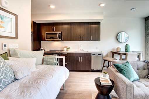 Studio Kitchen at Metro Line Flats, Washington