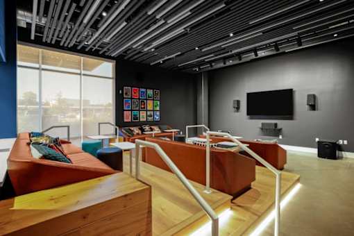 Lounge Area With TV at Riverfront Everett, Everett, Washington