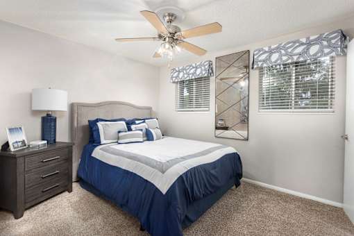 Primary Bedroom at Oaks at Victory Apartments, Savannah