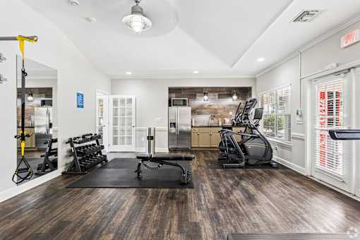 24 hour Gym with coffee bar and waters