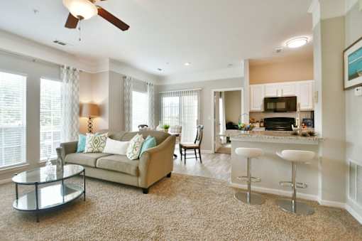 Living Area With Kitchen at Braxton Woods Lake, South Carolina