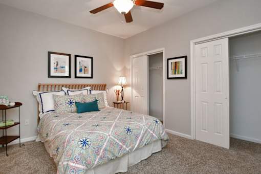 Bedroom With Ceiling Fan at Braxton Woods Lake, South Carolina, 29607