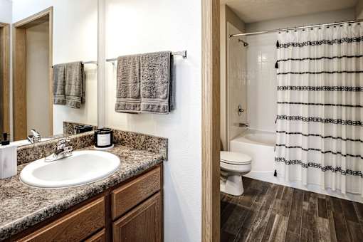 Model Bathroom at Standing Bear Lake, Omaha