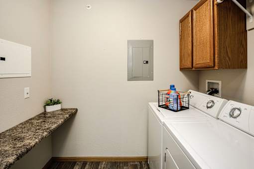 Washer Dryer In Unit at Standing Bear Lake, Omaha, Nebraska