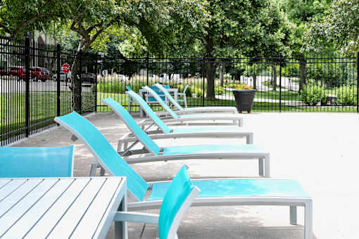 Poolside Relaxing Chairs at The Pointe, Nebraska, 68128