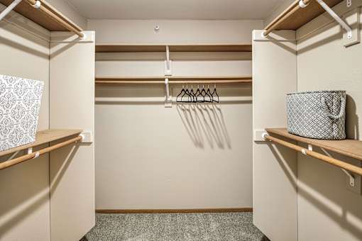 Built-In Shelving In Closet at Tranquility Pointe, Omaha, Nebraska