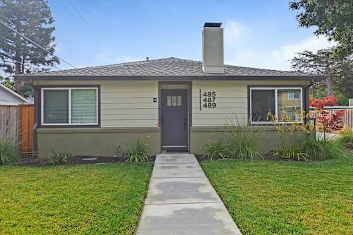 A house with the numbers 485, 486, 487, 488, and 489 on the side.