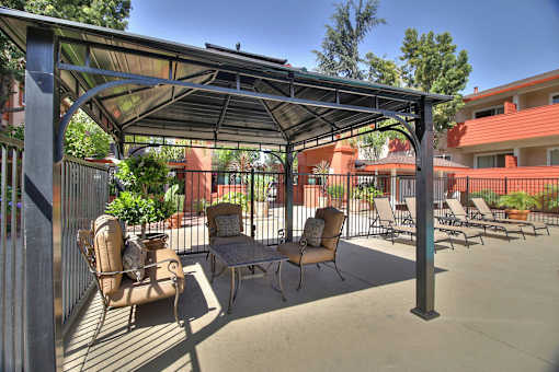 Shaded Lounge Area By Pool at Californian, California, 94040