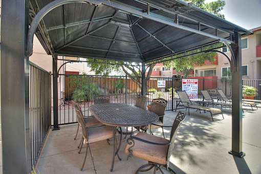 Poolside Relaxing Area at Californian, Mountain View, CA