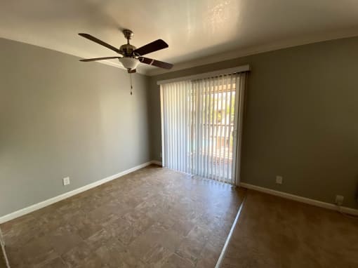 view of dining area and sliding door