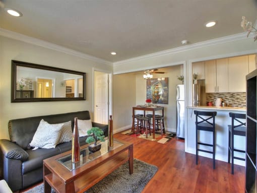 spacious living room and kitchen at The Arbors at The Arbors at Mountain View, California, 94040