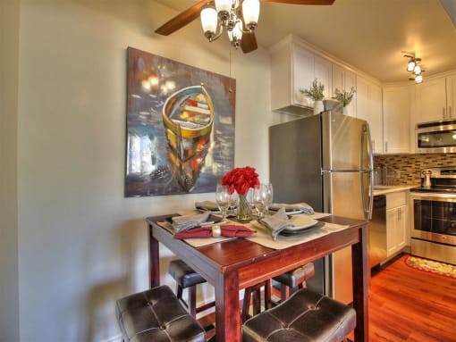 dining room table at The Arbors at Mountain View, California