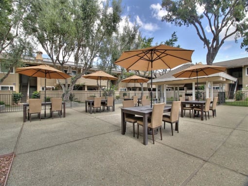 Outdoor Dining Tables at Balboa Apartments, Sunnyvale, CA