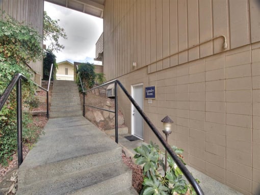 Backyard Stairwells at Balboa Apartments, Sunnyvale, CA, 94086