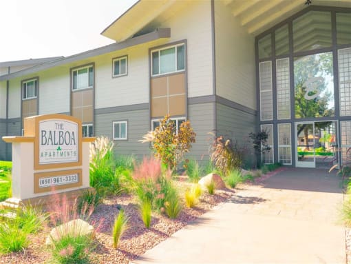 Property Entrance at Balboa Apartments, California