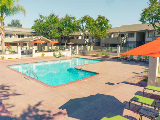 Glimmering Pool at Balboa Apartments, California, 94086
