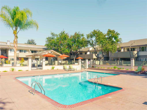 Pool With Sunning Deck at Balboa Apartments, Sunnyvale