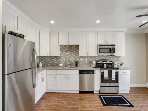 Modern Kitchen With Custom Cabinet at Casa Alberta Apartments, Sunnyvale, CA, 94087