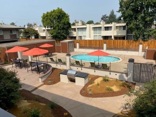 resort inspired pool at 100 union ave Campbell CA