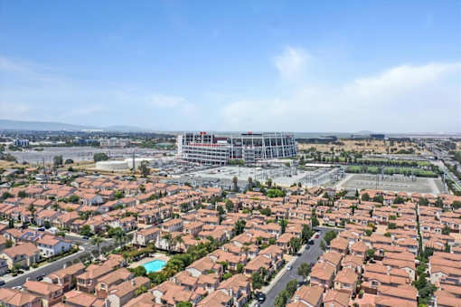 a view of the city from the top of a building