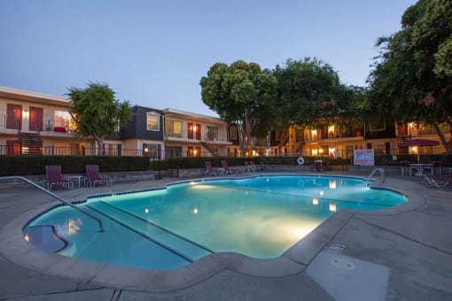 Twilight Pool at Normandy Park, Santa Clara