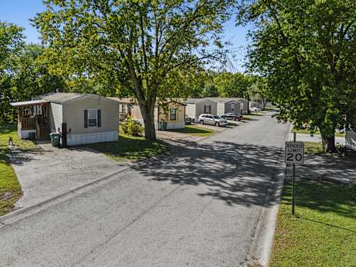 A residential street with a speed limit of 20.