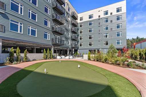 Grassy Area at Nuovo Apartments, Washington, 98005