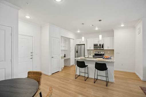 Kitchen View at Harrisburg Lofts, Houston, TX