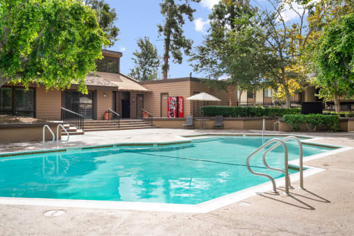 the swimming pool at our apartments