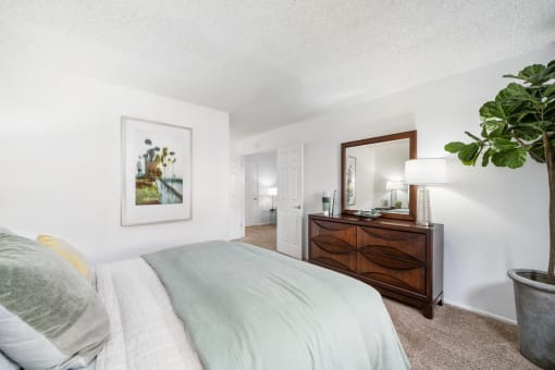 our apartments offer a bedroom with a bed and a bathroom