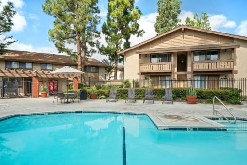 the swimming pool at our apartments