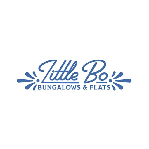 A logo for a company called Tittle Bo that specializes in bungalows and flats.