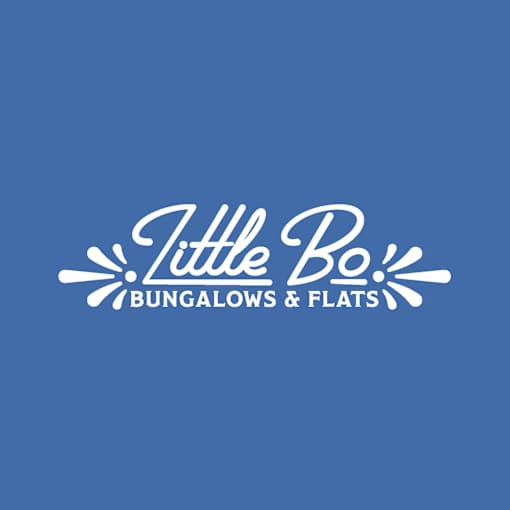 A logo for "Little Bo" featuring bungalows and flats.