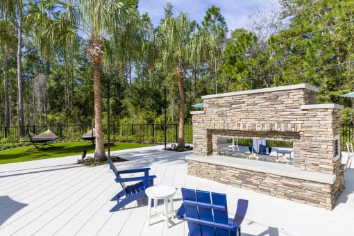 Longleaf at St. Johns Apartments | St. Johns, FL | Outdoor Fireplace