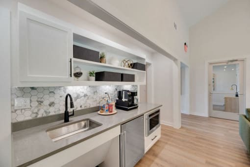 The Park at Wintergreen Apartments | DeSoto, TX  | Clubhouse Kitchen