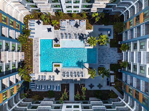 Aerial View of Pool at The Station at San Marco, Jacksonville, 32207