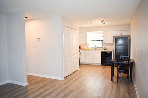 Livingroom area facing kitchen