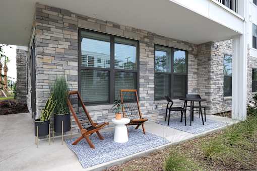 Patio at The Residences at Enso, Jacksonville, FL, 32224