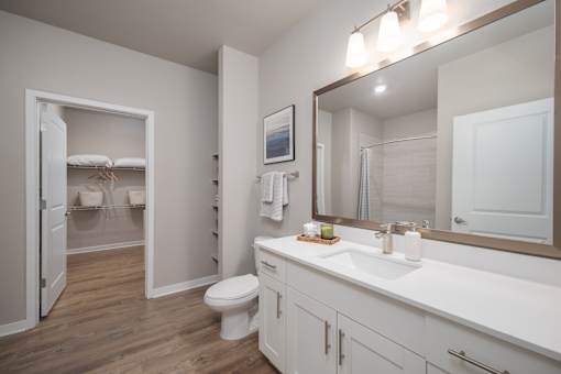 Bathroom with Mirror at The Residences at Enso, Jacksonville, Florida