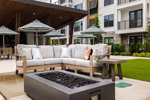 Outdoor Firepit with seating at The Residences at Enso, Jacksonville, Florida