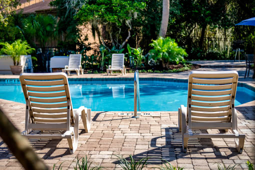 Woodlake Park Swimming Pool and Lounge Chairs