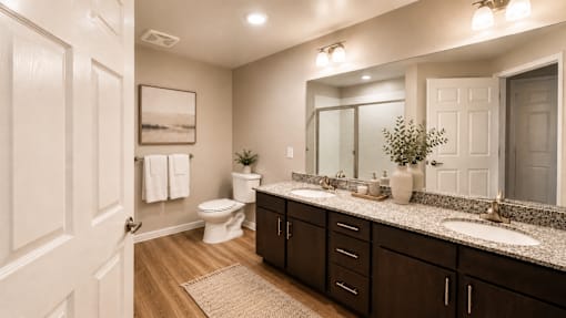 Coralina Apartments | Cape Coral, FL | Large Bathroom with dual sinks