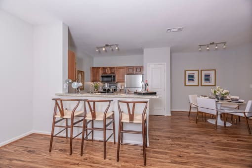 Harbor Cove Apartments Kitchen Open Kitchen and Dining Area