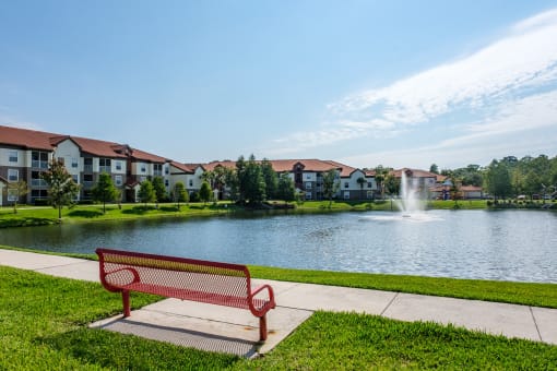 The Landings at Boot Ranch | Palm Harbor FL | Walking Trail Surrounding Beautiful Water Feature